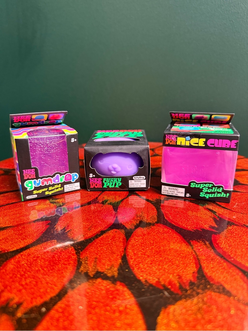 Needoh Purple Bundle! Purple Funky Pup + Purple Nice Cube + Purple Gumdrop!